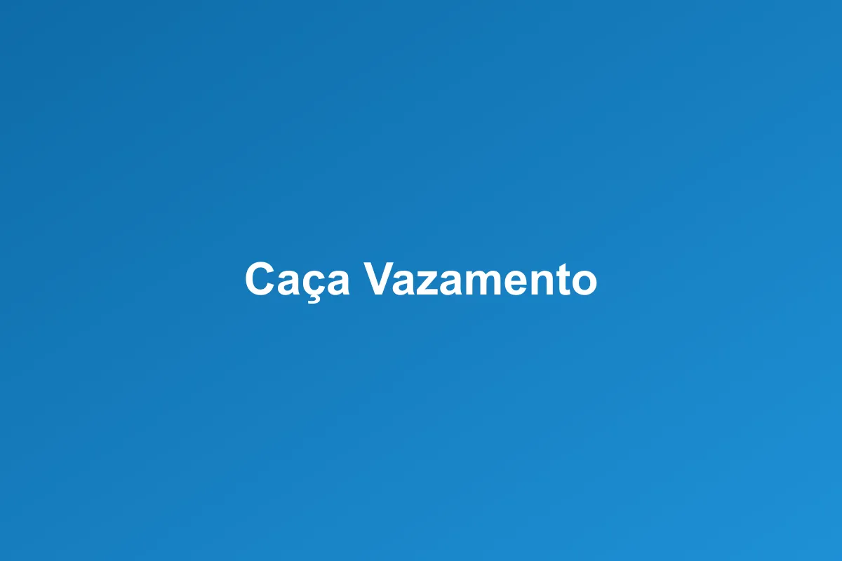 Caça vazamento em Campina Grande