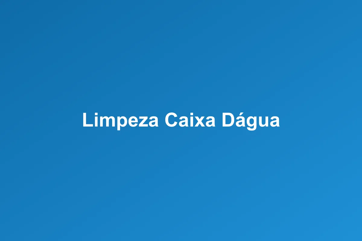 Limpeza de caixa d'água em Campina Grande